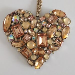 Betsey Johnson large heart necklace